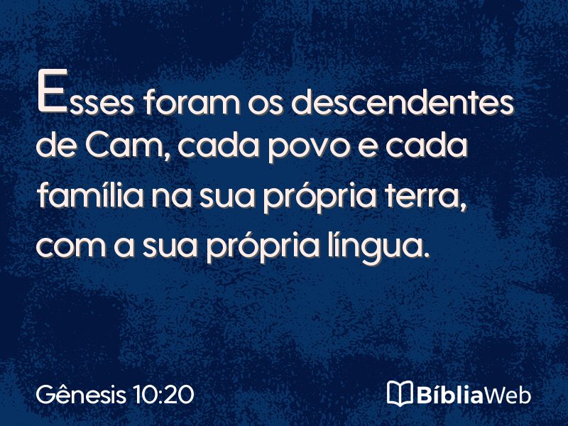 Gênesis 10:20 em imagem para compartilhar