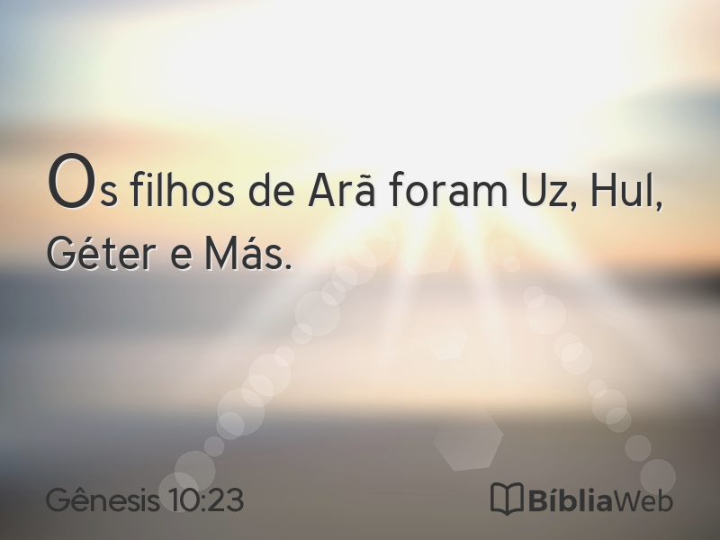 Gênesis 10:23 em imagem para compartilhar
