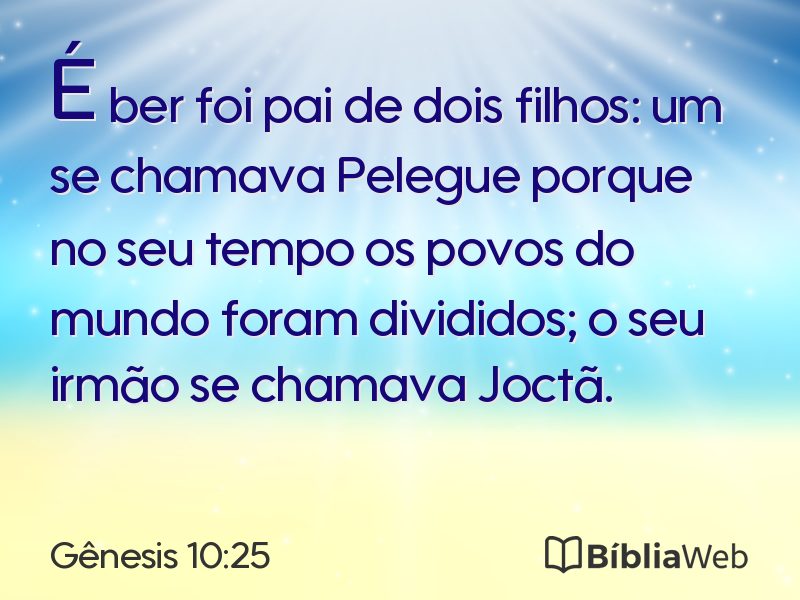 Gênesis 10:25 em imagem para compartilhar