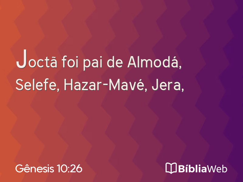 Gênesis 10:26 em imagem para compartilhar
