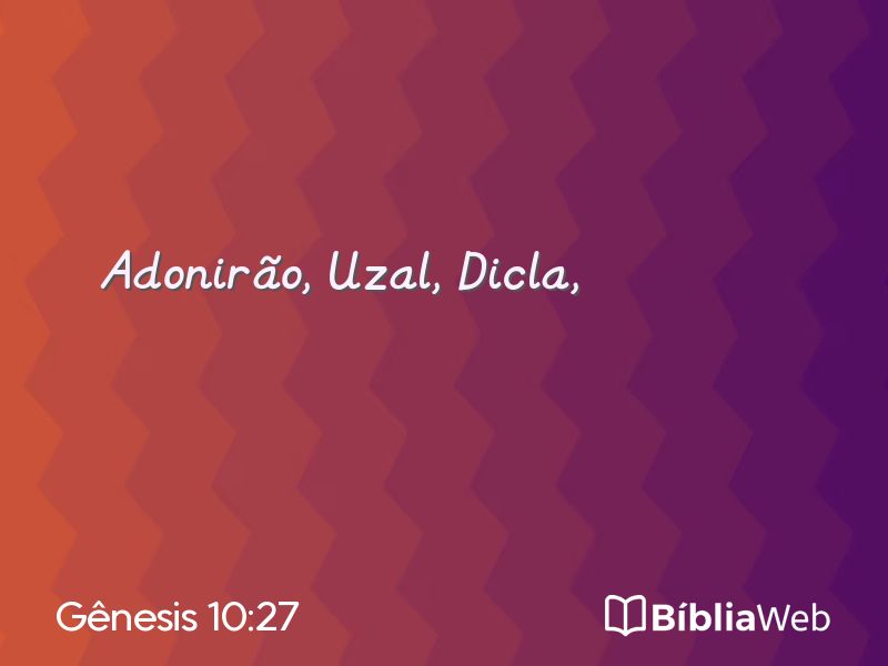 Gênesis 10:27 em imagem para compartilhar