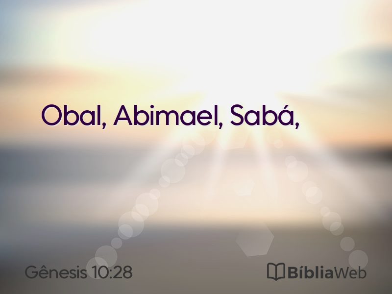 Gênesis 10:28 em imagem para compartilhar