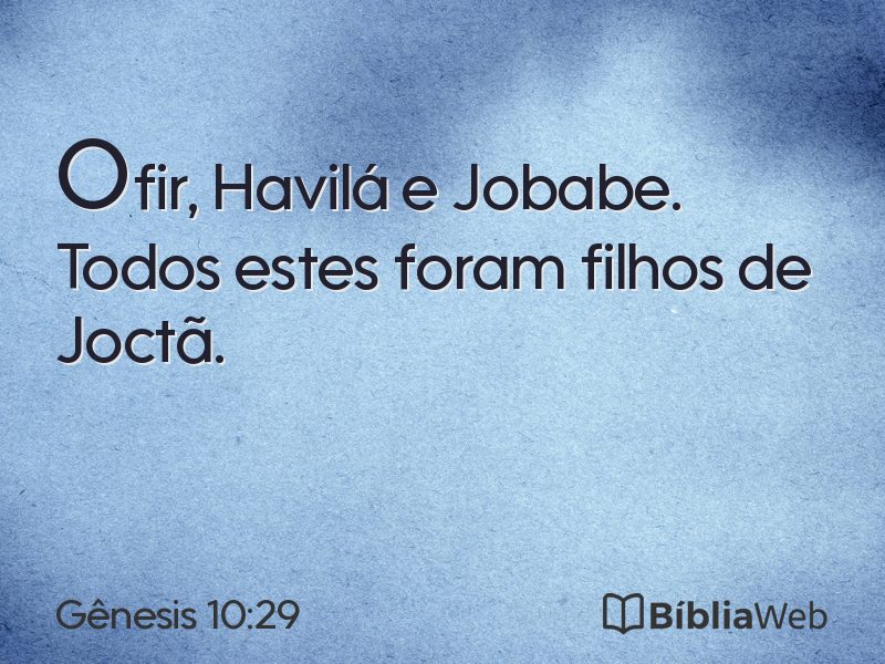 Gênesis 10:29 em imagem para compartilhar