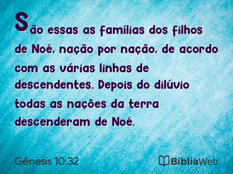 Gênesis 10:32 em imagem para compartilhar
