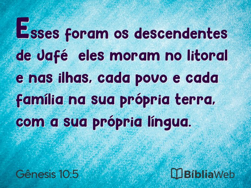 Gênesis 10:5 em imagem para compartilhar