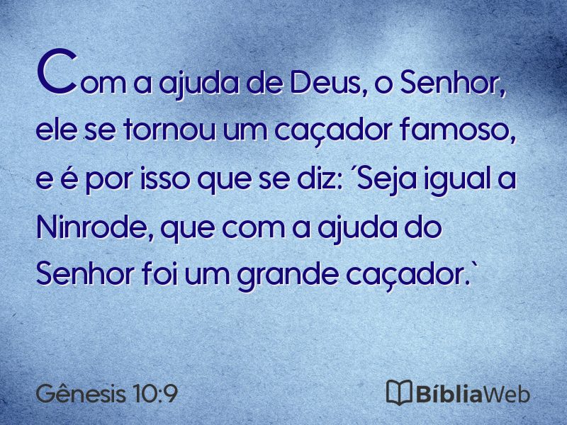 Gênesis 10:9 em imagem para compartilhar