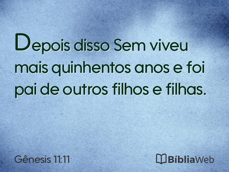 Gênesis 11:11 em imagem para compartilhar