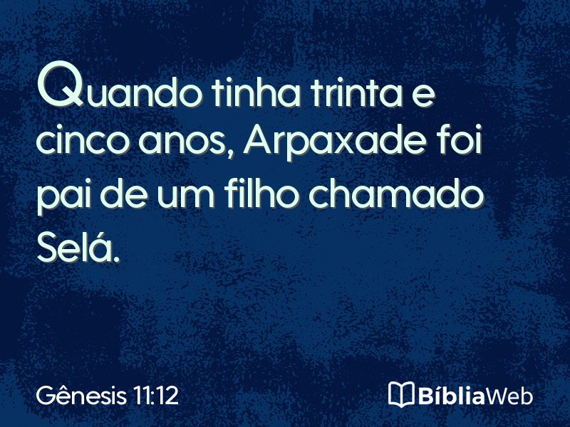 Gênesis 11:12 em imagem para compartilhar
