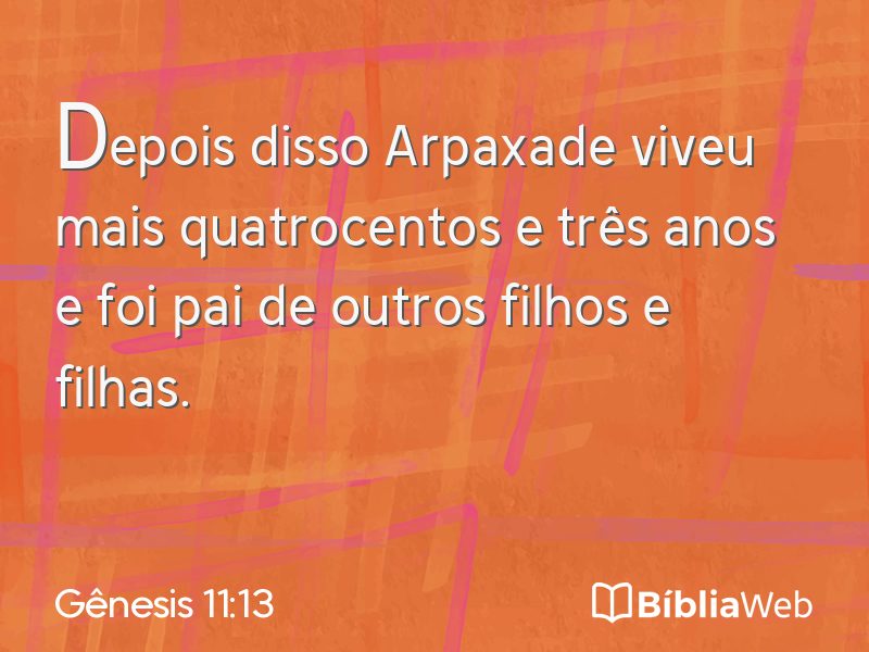 Gênesis 11:13 em imagem para compartilhar