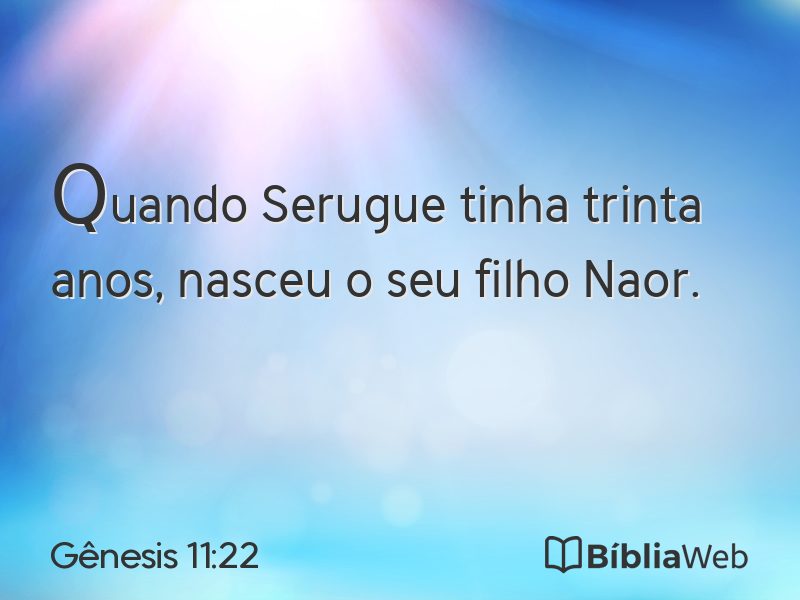 Gênesis 11:22 em imagem para compartilhar