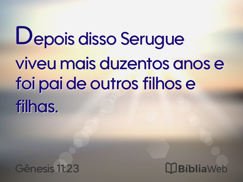 Gênesis 11:23 em imagem para compartilhar