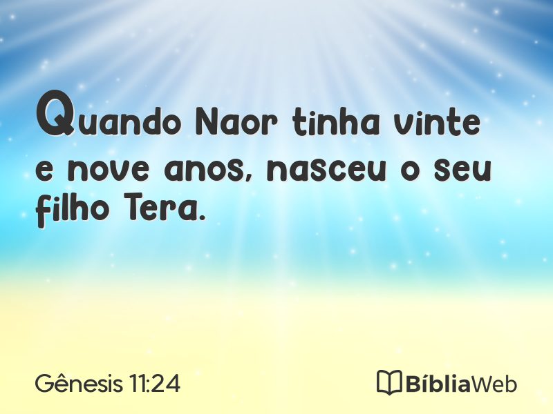 Gênesis 11:24 em imagem para compartilhar