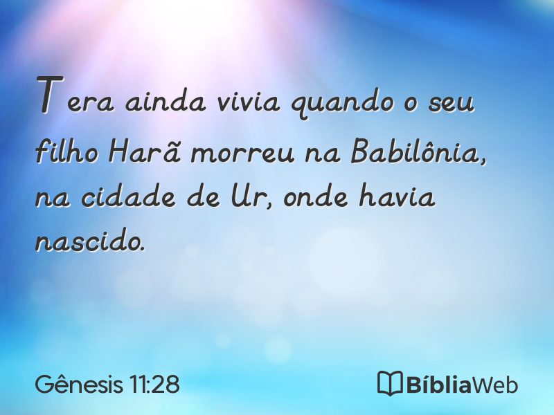 Gênesis 11:28 em imagem para compartilhar