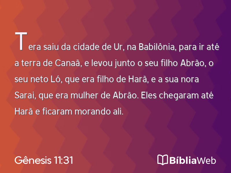 Gênesis 11:31 em imagem para compartilhar