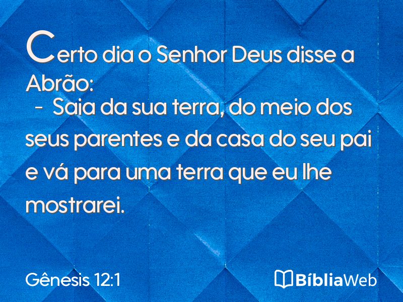 Gênesis 12:1 em imagem para compartilhar