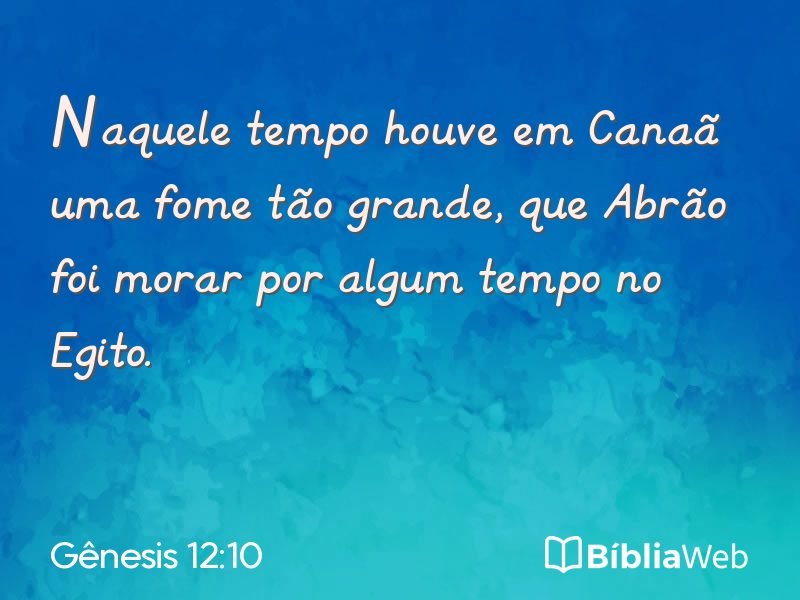 Gênesis 12:10 em imagem para compartilhar