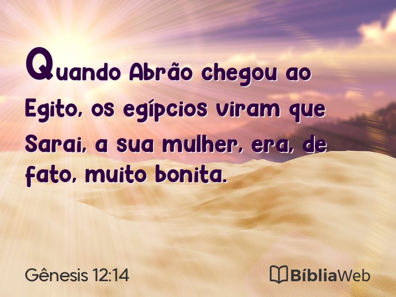 Gênesis 12:14 em imagem para compartilhar
