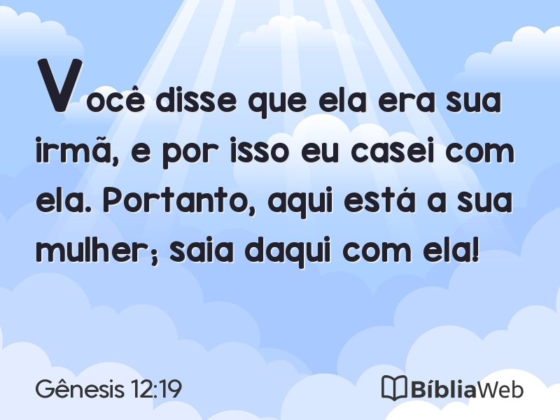 Gênesis 12:19 em imagem para compartilhar