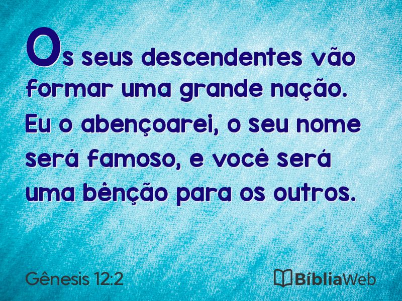 Gênesis 12:2 em imagem para compartilhar