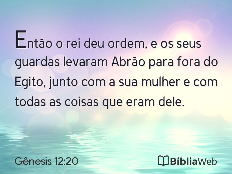 Gênesis 12:20 em imagem para compartilhar