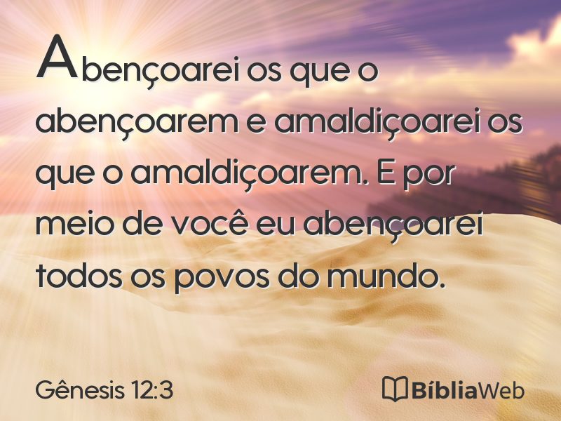 Gênesis 12:3 em imagem para compartilhar