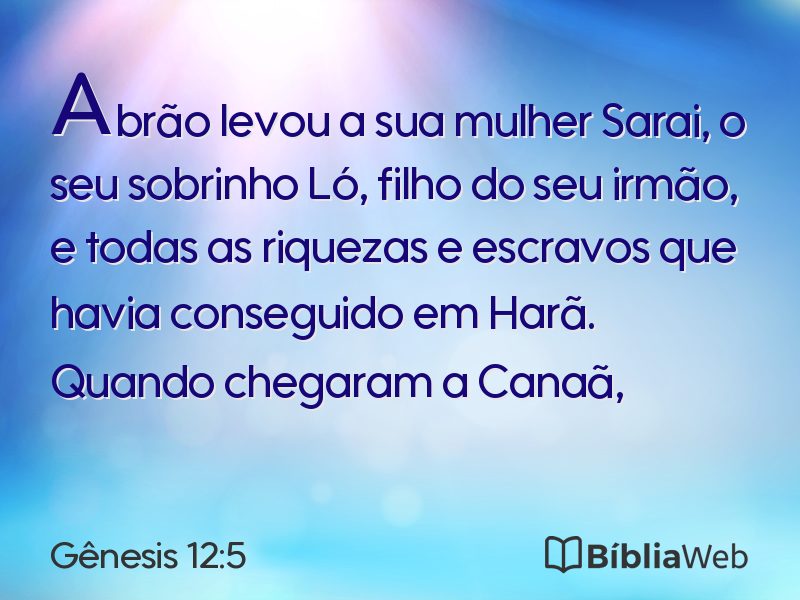 Gênesis 12:5 em imagem para compartilhar