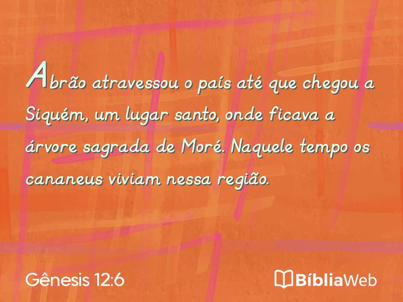 Gênesis 12:6 em imagem para compartilhar
