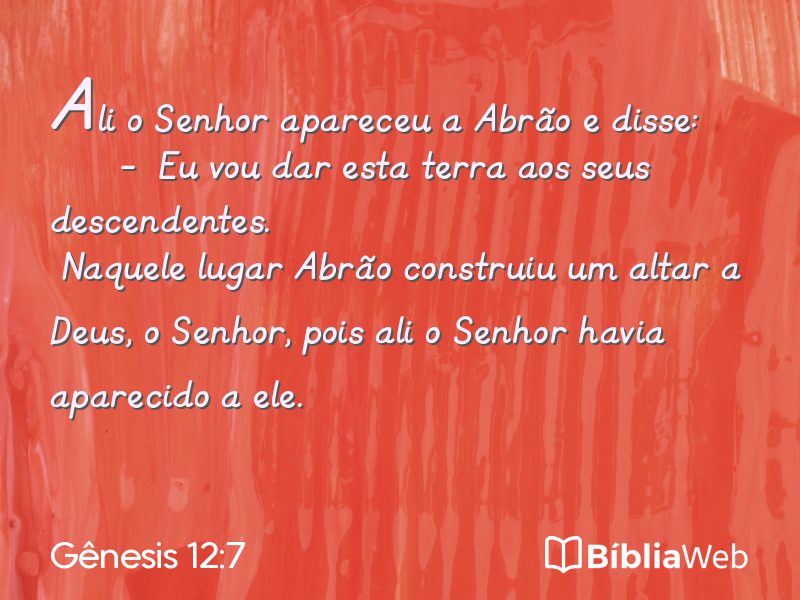 Gênesis 12:7 em imagem para compartilhar
