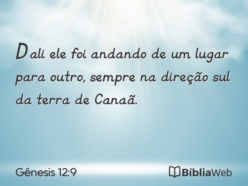 Gênesis 12:9 em imagem para compartilhar