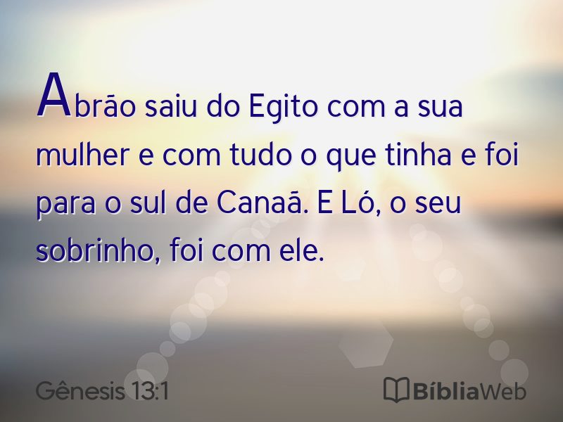 Gênesis 13:1 em imagem para compartilhar