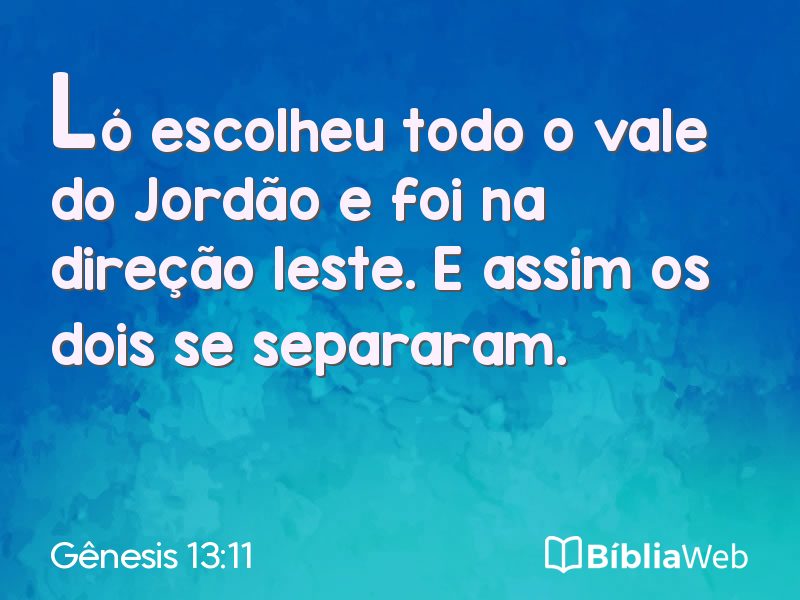 Gênesis 13:11 em imagem para compartilhar