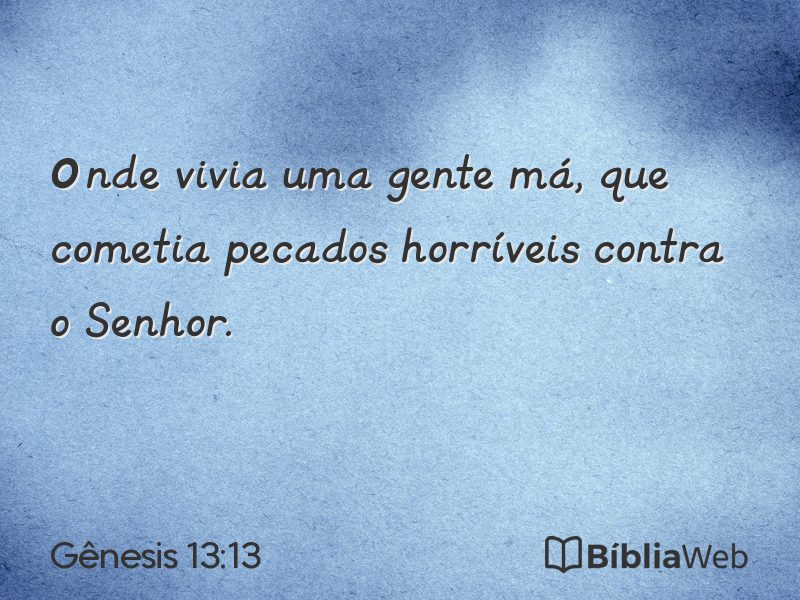 Gênesis 13:13 em imagem para compartilhar