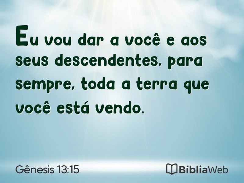 Gênesis 13:15 em imagem para compartilhar