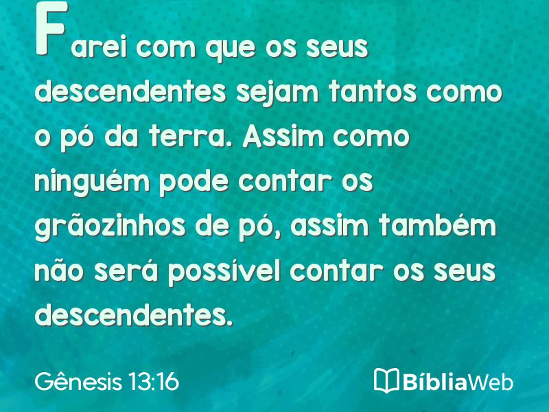 Gênesis 13:16 em imagem para compartilhar