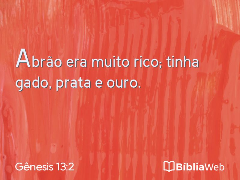 Gênesis 13:2 em imagem para compartilhar
