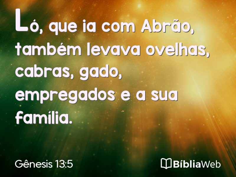 Gênesis 13:5 em imagem para compartilhar