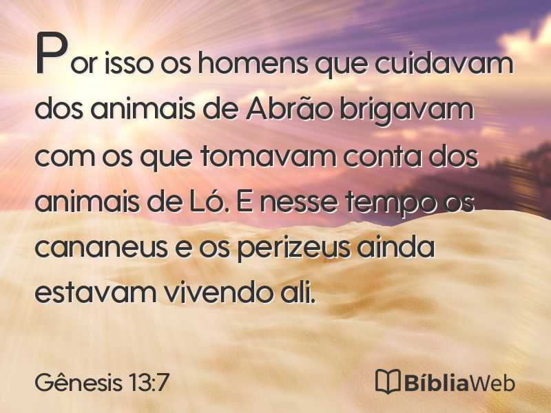 Gênesis 13:7 em imagem para compartilhar