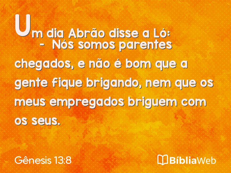 Gênesis 13:8 em imagem para compartilhar