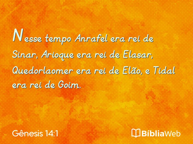 Gênesis 14:1 em imagem para compartilhar