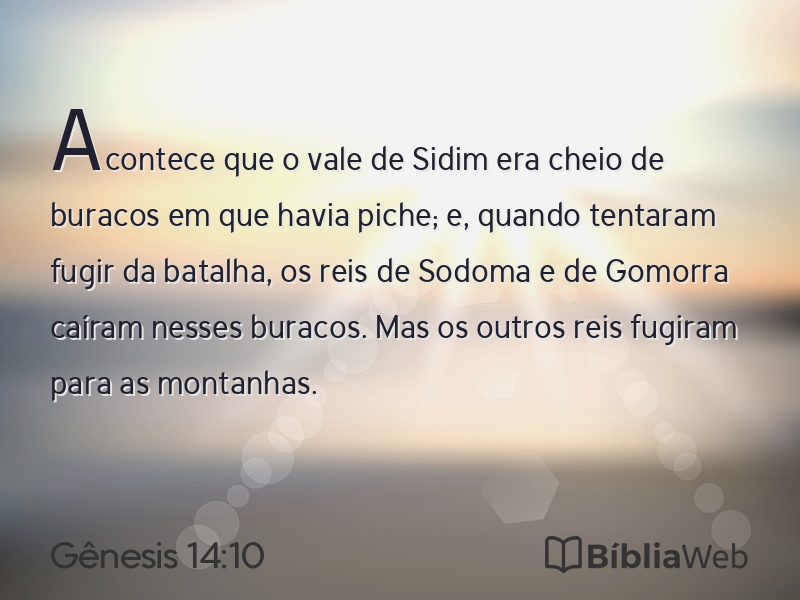 Gênesis 14:10 em imagem para compartilhar