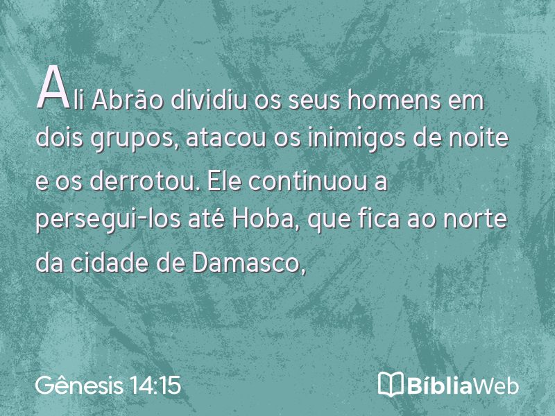 Gênesis 14:15 em imagem para compartilhar