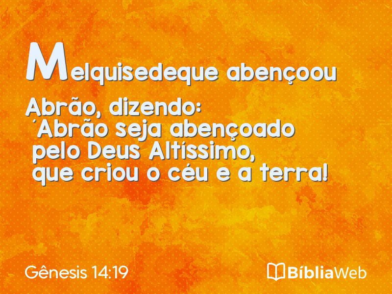 Gênesis 14:19 em imagem para compartilhar