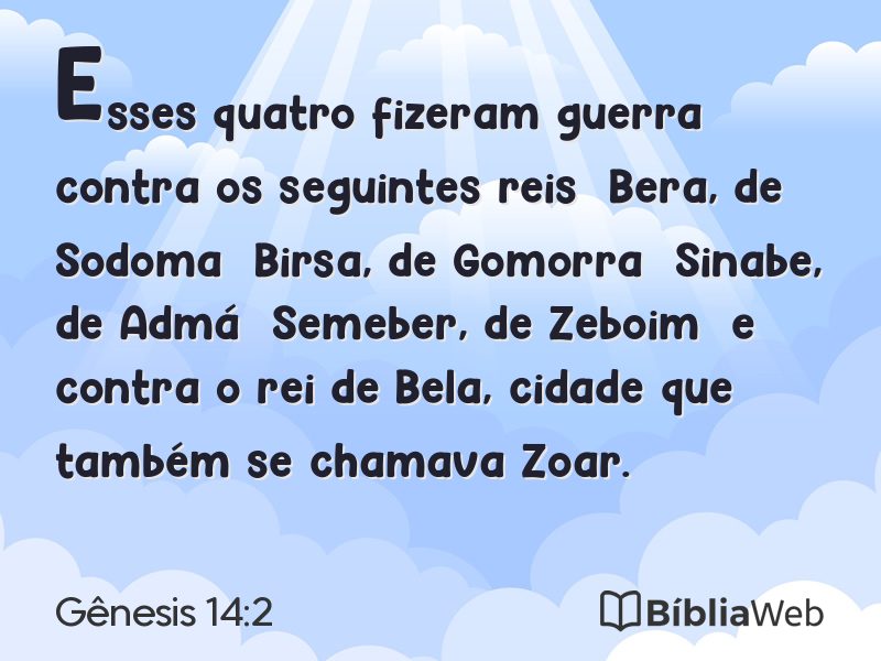 Gênesis 14:2 em imagem para compartilhar