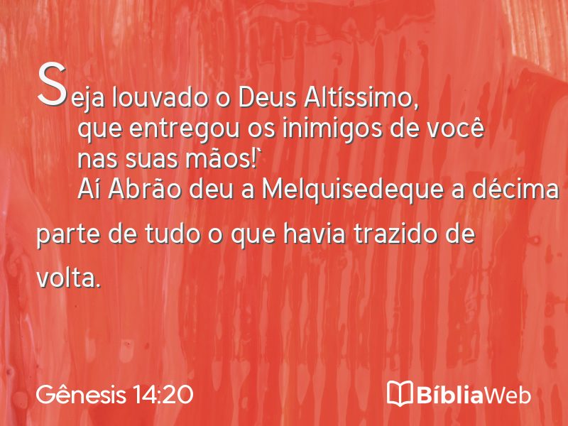 Gênesis 14:20 em imagem para compartilhar