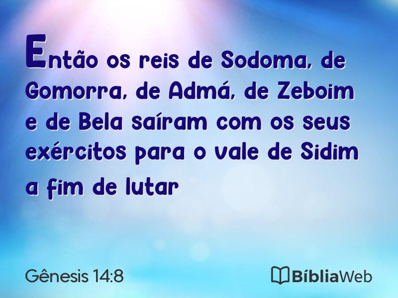 Gênesis 14:8 em imagem para compartilhar