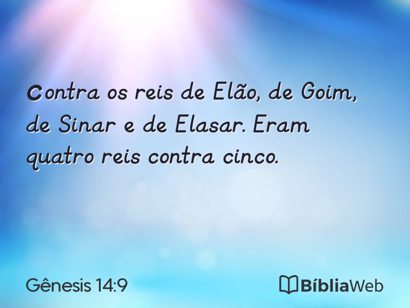 Gênesis 14:9 em imagem para compartilhar