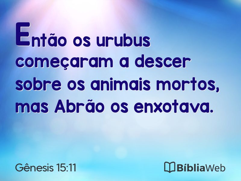 Gênesis 15:11 em imagem para compartilhar