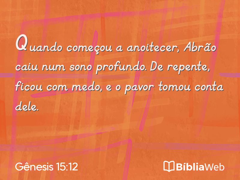 Gênesis 15:12 em imagem para compartilhar