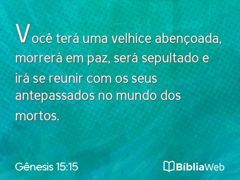 Gênesis 15:15 em imagem para compartilhar