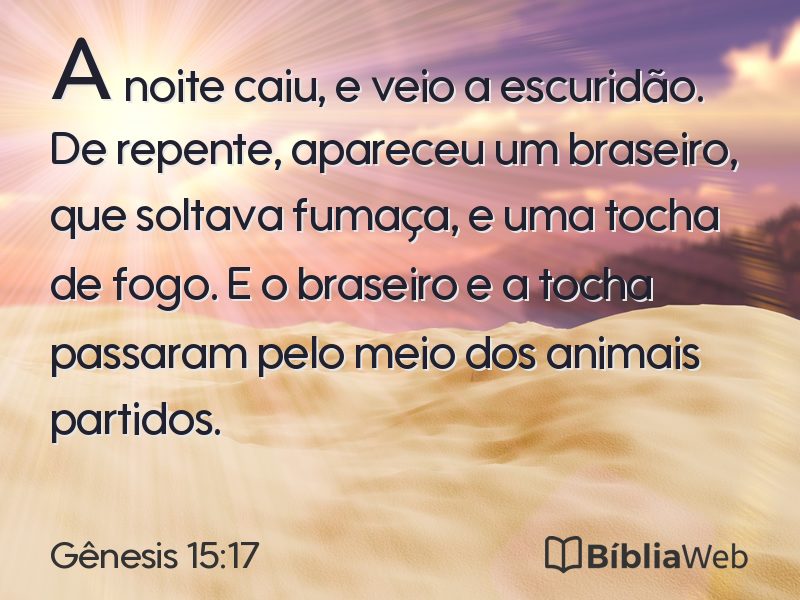 Gênesis 15:17 em imagem para compartilhar
